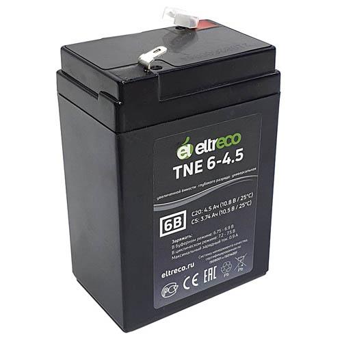 Купить тяговый аккумулятор Eltreco TNE6-4.5 (6V4.5A/H C20) Тяговый аккумулятор Eltreco TNE6-4.5 (6V4.5A/H C20)