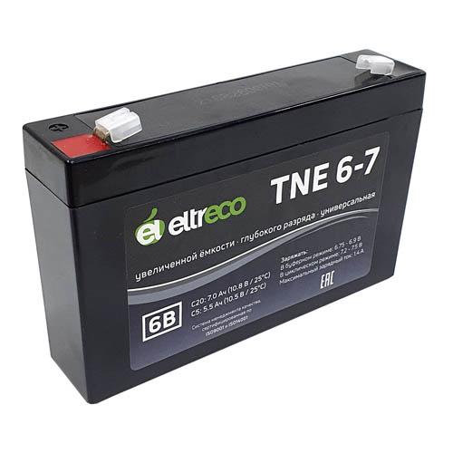 Купить тяговый аккумулятор Eltreco TNE6-7 (6V7A/H C20) Тяговый аккумулятор Eltreco TNE6-7 (6V7A/H C20)
